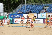 Deutsch: Beachhandball Europameisterschaften 2019 (Beach handball Euro); Tag 2: 3. Juli 2019 – Frauen, Vorrunde Gruppe D, Ukraine-Deutschland 2:0 (23:22, 32:24) English: Beach handball Euro; Day 2: 3 July 2019 – Women Preliminary Round Group D – Ukraine-Germany 2:0 (23:22, 32:24)