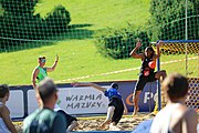 Deutsch: Beachhandball Europameisterschaften 2019 (Beach handball Euro); Tag 4: 5. Juli 2019 – Männer, Viertelfinale, Dänemark-Frankreich 2:0 (19:14, 12:10) English: Beach handball Euro; Day 4: 5 July 2019 – Quarter Final Men – Denmark-France 2:0 (19:14, 12:10)