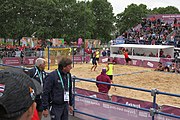 Deutsch: Beachhandball bei den Olympischen Jugendspielen 2018; Tag 5, 10. November 2018; Jungen, Hauptrunde - Thailand-Argentinien 2:1 English: Beach handball at the 2018 Summer Youth Olympics at 11 October 2018 – Boys Main Round – Thailand-Argentina 2:1