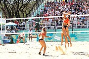 Deutsch: Beachvolleyball bei den Olympischen Jugendspielen 2018; Tag 9, 15. Oktober 2018; Mädchen, Viertelfinale: USA-Spanien 2–1 (21–19/17–21/15–9) English: Beach volleyball at the 2018 Summer Youth Olympics at 15 October 2018 – Girls Quarterfinals: USA-Spain 2–1 (21–19/17–21/15–9)