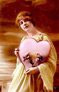 Early 20th century Valentine's Day card, showi...
