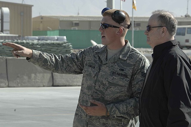 O'Reilly at Bagram Air Force Base with A1C Jeffrey Jamieson in 2007