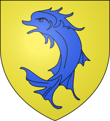 The arms of the Dauphin of Auvergne. Blason fr Dauphine Auvergne.svg