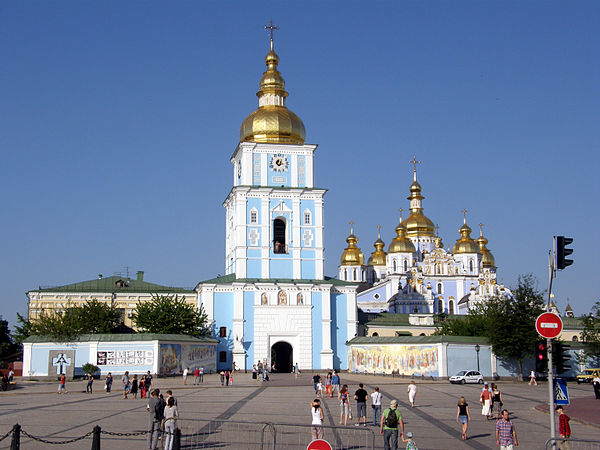 St. Michael's Golden-Domed Monastery in Kyiv, reconstructed after Ukrainian independence