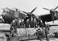 Bombing up 467 Squadron Lancaster S for Sugar at Waddington 1944 AWM SUK12226.jpg