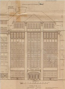 Baugesuch Sichtbetonfassade 1911.