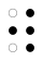 ⠺ (brayl naqshli nuqta-2456)