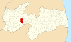 Localização de Catingueira na Paraíba