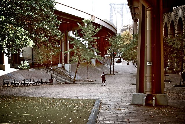 Brooklyn Banks skate park, seen in 2009