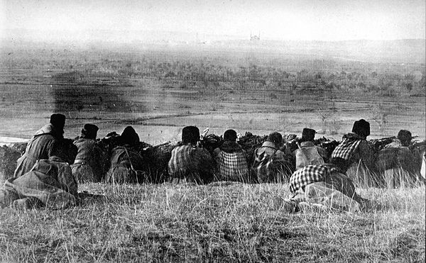 Bulgarian forces waiting to start their assault on Adrianople