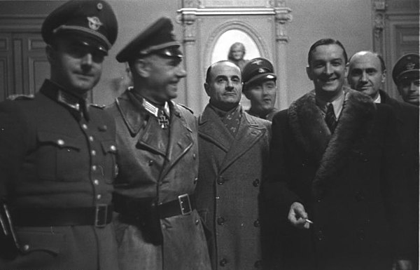 23 January 1943: German-Vichy French meeting in Marseille. SS-Sturmbannführer Bernhard Griese [fr], Antoine Lemoine [fr] (regional préfet for Marseill