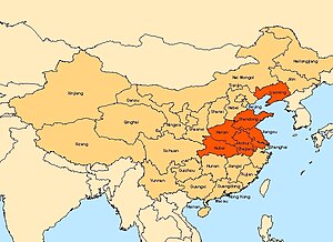 Карта поширення бандавірусу Дабіє в Китаї
