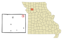 Location of Breckenridge, Missouri