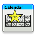 Kalender met ster - Februari