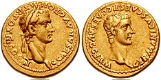Calígula y Germanicus Aureus.jpg