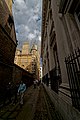 Cambridge - Senate House Passage - View ENE along Senate House on Gonville & Caius College 1876 Alfred Waterhouse - Stephen Hawking was a fellow of this College.jpg