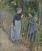 Camille Pissarro, Conversation, c. 1881. National Museum of Western Art