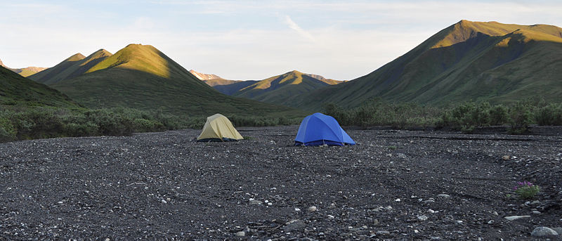 File:Camping in the Savage River valley.JPG