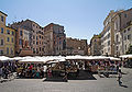  Campo de' Fiori: the market and the statue to Giordano Bruno