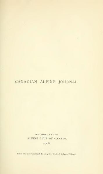 File:Canadian Alpine Journal I, 2.djvu