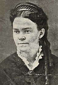 sort-hvitt portrett av Carrie Nation