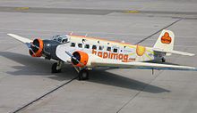 CASA 352 (license-built Junkers Ju 52/3m) in Ju-Air markings at Zurich airport Casa352.JPG