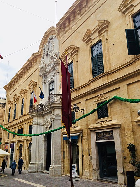The main façade of the Castellania in 2018