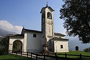 Church in white with bell tower