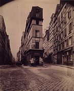 Rue Beauregard (à droite), Eugène Atget (juin 1907).