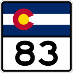 Sinalização rodoviária da Colorado State Highway 83