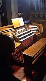 Consolle a 3 tastiere organo Carlo II Vegezzi-Bossi 1965