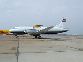 Um Convair 580 na versão de carga.