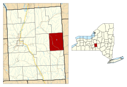 Umístění v Cortland County a New York