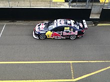 Lowndes during pre-season testing at the Sydney Motorsport Park in 2013 Craig Lowndes Triple Eight V8 Supercars pre season testing 2013.jpg