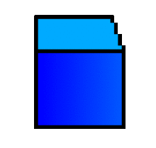 Un cube bleu pseudo-isométrique et non lissé qui tourne sur lui-même