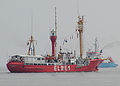 Das Museumsschiff Feuerschiff Elbe 1 (Bürgermeister O´swald II)auf Reisen