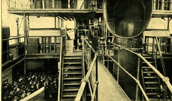 Tsar Nicholas II addressing the ship's crew before their departure