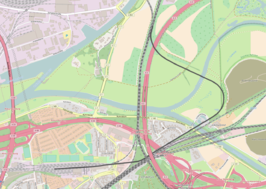 Spoorlijn aansluiting Kaiserberg - aansluiting Ruhrtal op de kaart