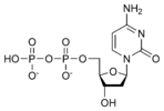 Χημική δομή της Διφωσφορικής δεοξυκυτιδίνης