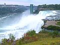 View of American Falls seen from Goat Island on the New York side