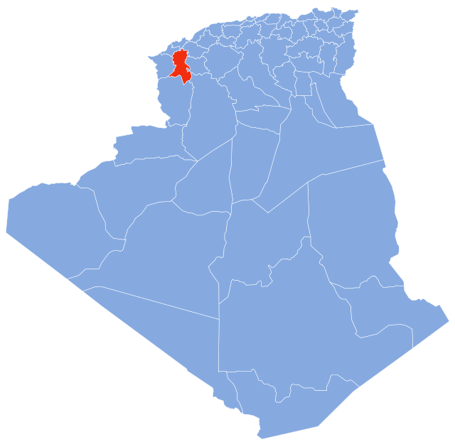 Carte d'Algérie (Wilaya de Sidi-Bel-Abbès)