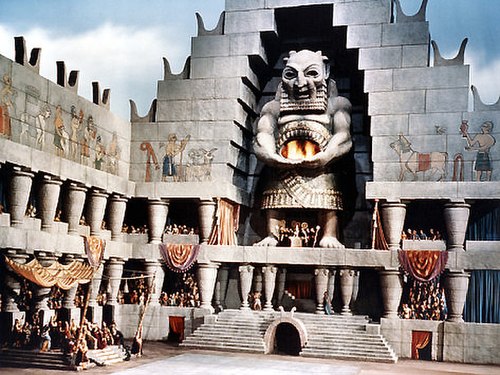 The 37-foot tall model of the temple of Dagon.