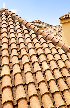 Dome tiles of the Mouassine mosque in Marrakech