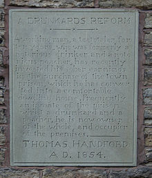 The Drunkards Reform plaque