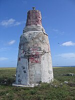 Earhart Lighthouse med efterkrigsreparationer