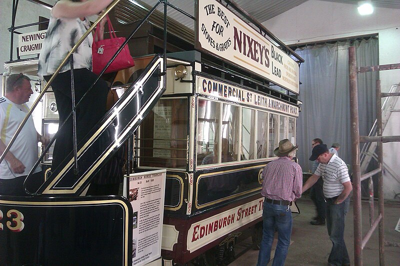 File:Edinburgh Street Tramways horse-tram No. 23, Scottish Vintage Bus Museum, 19 August 2012.jpg