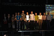 English: Group photo. EduWiki Conference Belgrade 2014 (24th March), Dom Omladine.