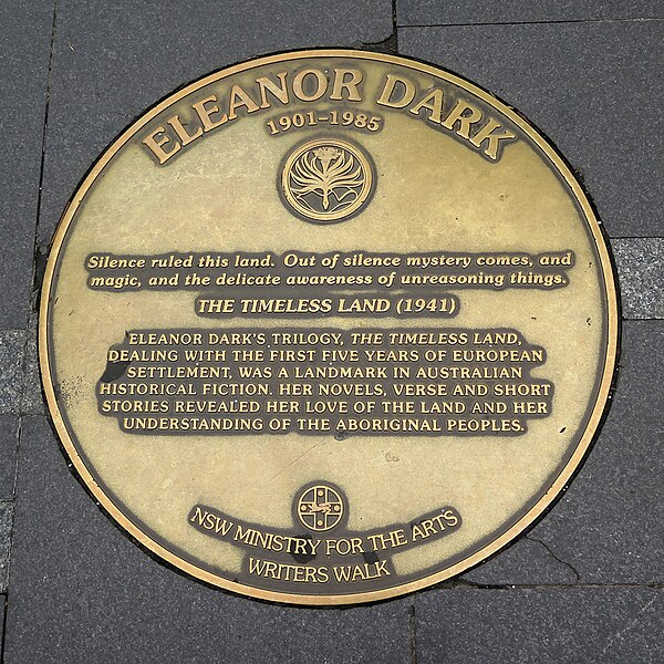 File:Eleanor Dark Sydney Writers Walk plaque.jpg