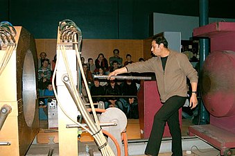 Un médiateur scientifique en action.