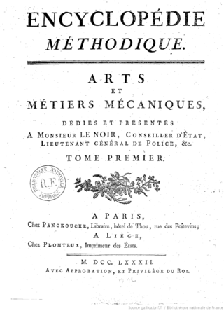 <i>Encyclopédie Méthodique</i>